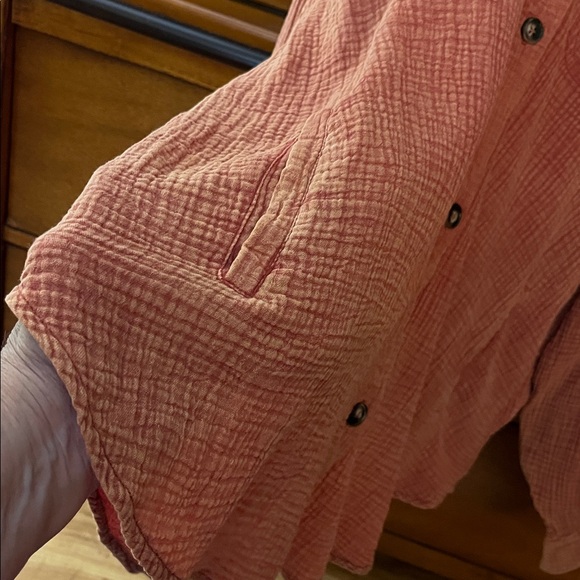 BIBI SHACKET IN VINTAGE BRICK w/ BUTTON FRONT-COLLAR-CHEST & SIDE FRONT POCKETS - Picture 11 of 11